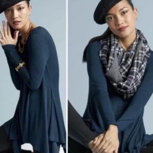 CAbi Halftime Teal Long Sleeve Tunic Small